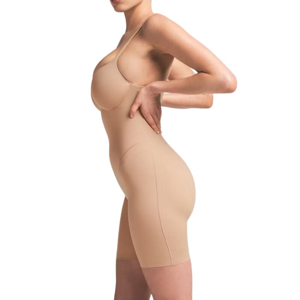 SKIMS Sculpting Mid-Thigh Bodysuit in Nude